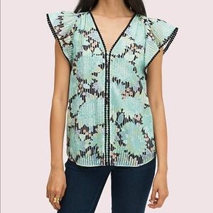 Kate Spade Dahlia Bloom Burnout top